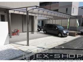 のカーポート アーキデュオ ワイド 3台用 積雪〜20cm対応 施工例