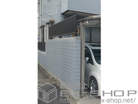 のフェンス・柵 エクスラインフェンス22型 自由柱仕様 施工例