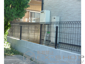 のフェンス・柵 ユメッシュR型フェンス フリー支柱タイプ 施工例