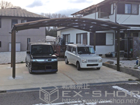 のカーポート カーブポートシグマIII ワイド 積雪〜20cm対応 施工例