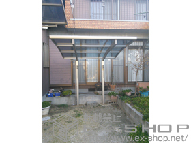 のサイクルポート・駐輪場 レイナポートグランミニ 積雪〜20cm対応＋水平式物干し(テラス柱用)　2本入 施工例