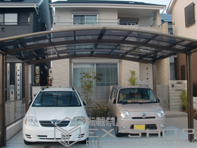 のカーポート カーブポートシグマIII ワイド 積雪〜20cm対応 施工例