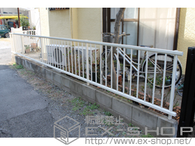 のフェンス・柵 レスティナフェンス21型 自由柱施工 施工例