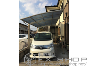 のカーポート レイナポートグラン　積雪〜20cm対応＋レイナポートグラン用　着脱式サポート柱　標準・ハイルーフ用　2本入＋屋根ふき材補強部品(1セット) 施工例