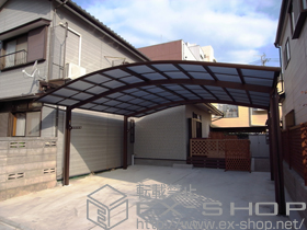 のカーポート レイナツインポートグランZ　積雪〜20cm対応＋水平式物干し　2本入り 施工例