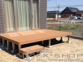 のウッドデッキ リウッドデッキ 200＋独立式リウッドステップ2型 施工例