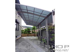 のカーポート カーブポートシグマIII 縦連棟 積雪〜20cm対応＋サイドパネル 施工例