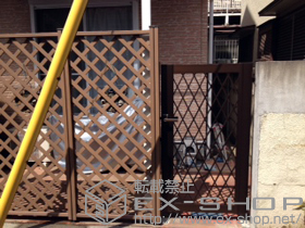 の門扉 エクスライン門扉4型 片開き 門柱使用 施工例