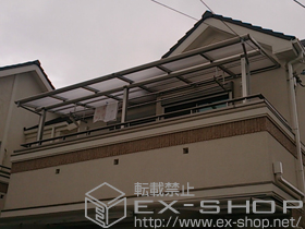 のバルコニー・ベランダ屋根 ヴェクターテラス F型 屋根タイプ 連棟 積雪〜20cm対応 施工例