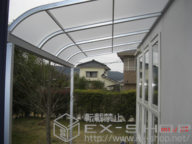 のテラス屋根 ライザーテラスII R型 テラスタイプ 単体 積雪〜20cm対応 施工例