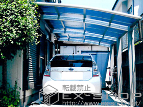 のカーポート レイナポートグランZ　積雪〜20cm対応＋着脱式サポート柱　標準　 施工例