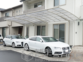 のカーポート レイナポートグラン 縦連棟　積雪〜20cm対応 施工例