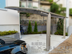 のカーポート カーブポートシグマIII 積雪〜20cm対応＋着脱式サポート（1本入り） 施工例