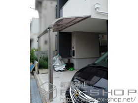 のテラス屋根 ライザーテラスII R型 テラスタイプ 単体 積雪〜20cm対応＋躯体凹凸部材 施工例