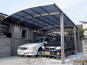 のカーポート カーブポートシグマIII ワイド 延長 積雪〜20cm対応 施工例