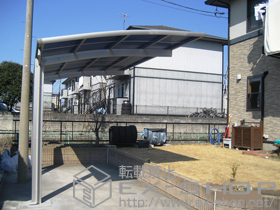 のカーポート レイナポートグラン　積雪〜20cm対応+レイナポートグラン用　着脱式サポート柱　標準・ハイルーフ兼用　2本入 施工例