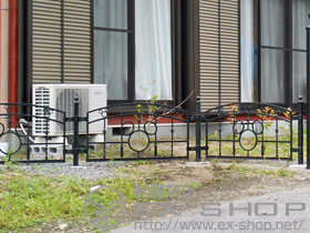 のフェンス・柵 ディズニーフェンス ミッキーA型 飾り間柱式 施工例