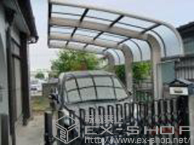 のカーポート テールポートシグマIII 1500 積雪〜50cm対応+テールポートシグマIII 1500 着脱式サポート ロング23柱用 1本入 施工例