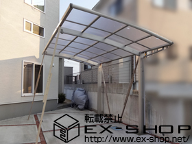 のカーポート レイナポートグラン　積雪〜20cm対応＋着脱式サポート柱 2本入 施工例