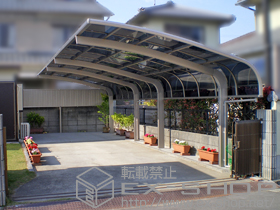 のカーポート テールポートシグマIII 縦連棟 積雪〜20cm対応 施工例