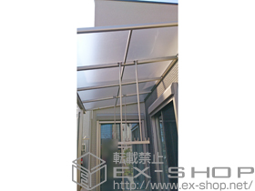 のテラス屋根 ヴェクターテラス F型 テラスタイプ 単体 積雪〜20cm対応＋吊り下げ式物干し ロング 2本入り 施工例