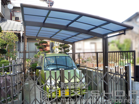 のカーポート レイナポートグラン　積雪〜20cm対応＋着脱式サポート柱　標準　2本入り 施工例