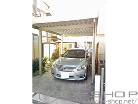 のカーポート ジーポートneo Aタイプ 角柱4本柱 標準鼻隠し 積雪〜100cm対応 施工例