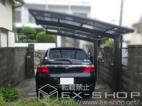 のカーポート カーブポートシグマIII 積雪〜20cm対応+カーブポートシグマIII 着脱式サポート柱 標準 1本入 施工例