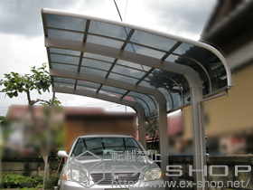 のカーポート テールポートシグマIII 1500 積雪〜50cm対応＋着脱式サポート ロング柱23用 1本入 施工例