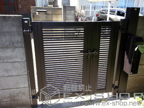 の門扉 シャレオR1型 両開き親子 柱使用 施工例