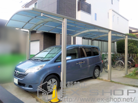 のカーポート レイナワンポートグラン 縦連棟 積雪〜20cm対応＋レイナワンポートグラン用 サイドパネル＋屋根ふき材補強部品 施工例