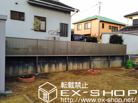 のフェンス・柵 ライシスフェンス 4型 太たて桟 アルミ多段柱使用（1段） 施工例