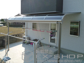 のテラス屋根 ライザーテラスII R型 テラスタイプ 単体 積雪〜20cm対応 施工例