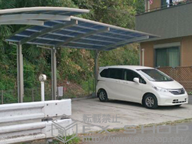 のカーポート レイナポートグラン 延長　積雪〜20cm対応+着脱式サポート 標準・ハイルーフ兼用 施工例