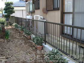 のフェンス・柵 ハイサモア フリーポールタイプ 施工例