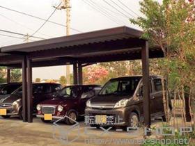 のカーポート ジーポートneo Aタイプ 2台用 角柱4本 標準鼻隠し 積雪〜100cm対応 施工例