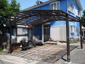 のカーポート カーブポートシグマIII ワイド 積雪〜20cm対応 施工例