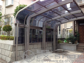 のカーポート テールポートシグマIII 1500 積雪〜50cm対応＋サイドパネル＋着脱式サポート ロング柱23用 施工例