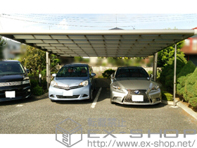 のカーポート 4Gワイド 積雪〜20cm対応＋パネル抜け防止材 間口60用＋サポートセット(着脱式) 基本 2本入 施工例