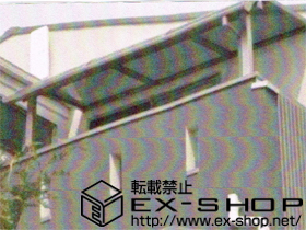 のバルコニー・ベランダ屋根 ライザーテラスII R型 屋根タイプ 単体 積雪〜20cm対応+柱固定金具 施工例