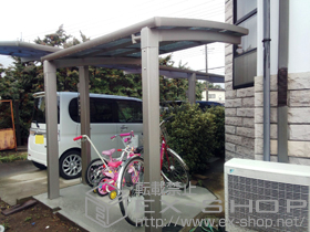 のサイクルポート・駐輪場 カーブパークシグマIII オープンタイプ 積雪〜20cm対応 施工例