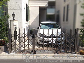 のカーゲート トリップゲート RC型 ノンレール 両開き親子 33WO(12S+21M) 施工例