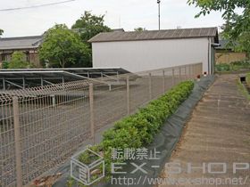 のフェンス・柵 メッシュフェンスG10-R　フリー支柱タイプ 施工例
