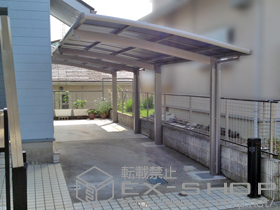 のカーポート カーブポートシグマIII 縦連棟 積雪〜20cm対応 施工例