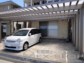 のカーポート ソルディーポート 3台用 3000 積雪〜100cm対応 施工例