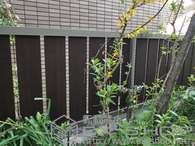のフェンス・柵 ジオーナフェンス TS型  フリーポールタイプ マテリアルカラー 施工例