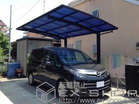 のカーポート レイナポートグラン　積雪〜20cm対応+着脱式サポート 標準・ハイルーフ兼用 2本入り 施工例