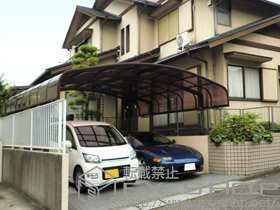 のカーポート レイナキャップツインポートグラン 積雪〜20cm対応 施工例