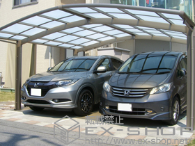 のカーポート カーブポートシグマIII M合掌 積雪〜20cm対応 施工例