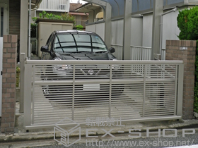 のカーゲート エクスラインアップゲート 1型 手動式 施工例